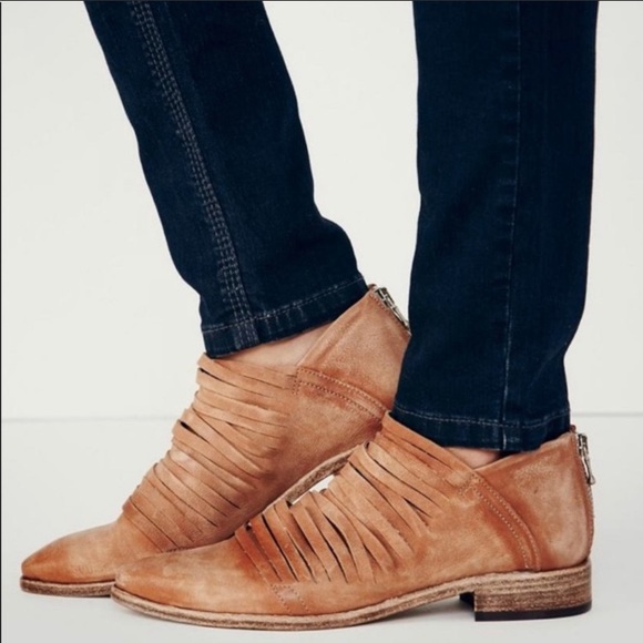 Free People Shoes - Free People Tan Lost Valley Ankle Boots/Booties 38